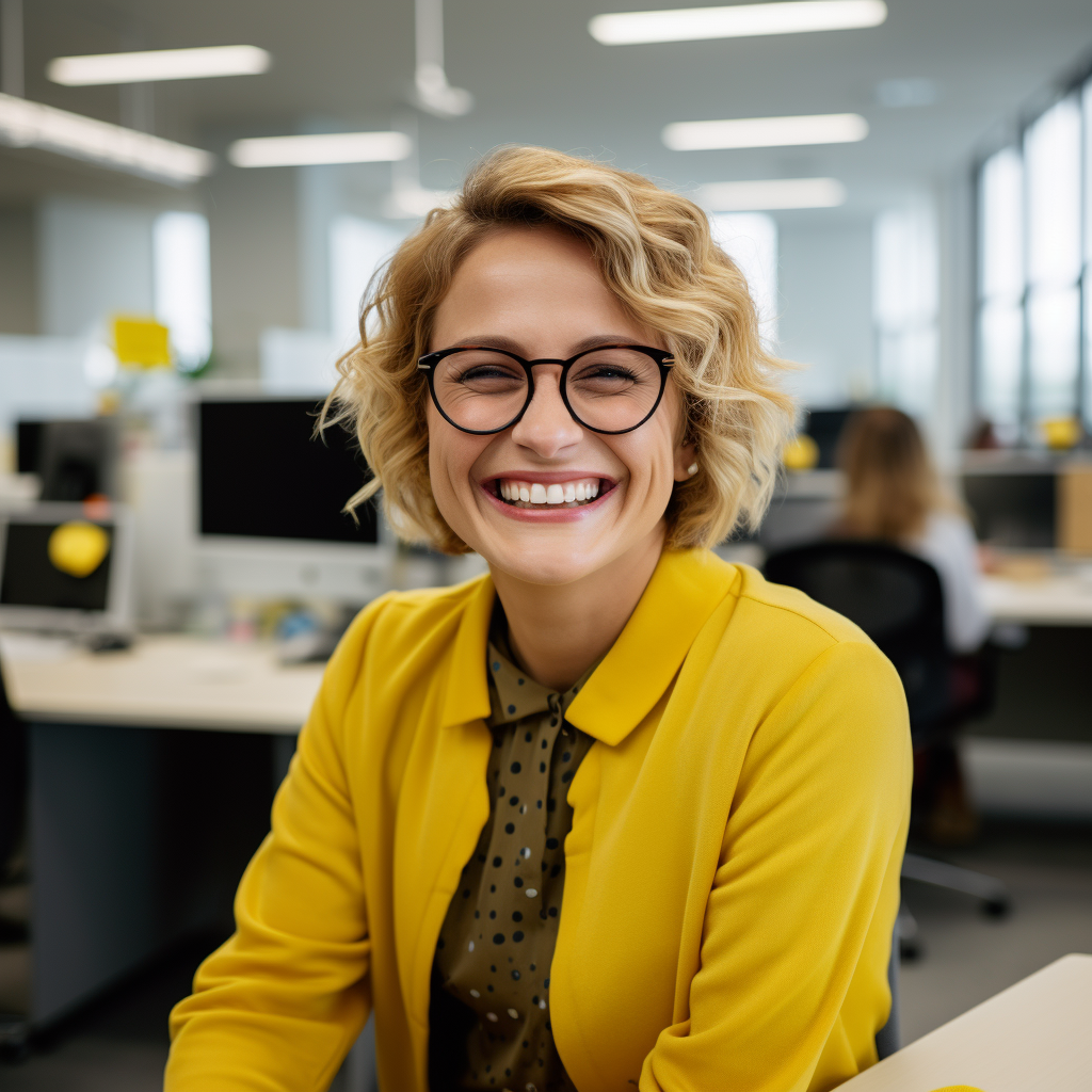 Femme altruiste dans un bureau